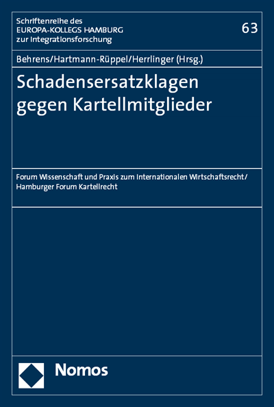 Cover of book: Schadensersatzklagen gegen Kartellmitglieder