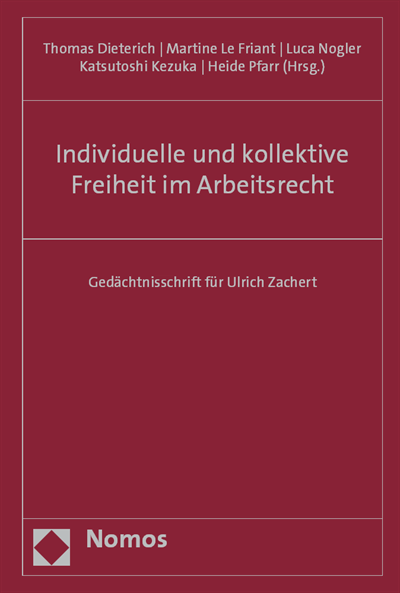 Cover of book: Individuelle und kollektive Freiheit im Arbeitsrecht