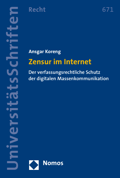 Cover des Buchs: Zensur im Internet