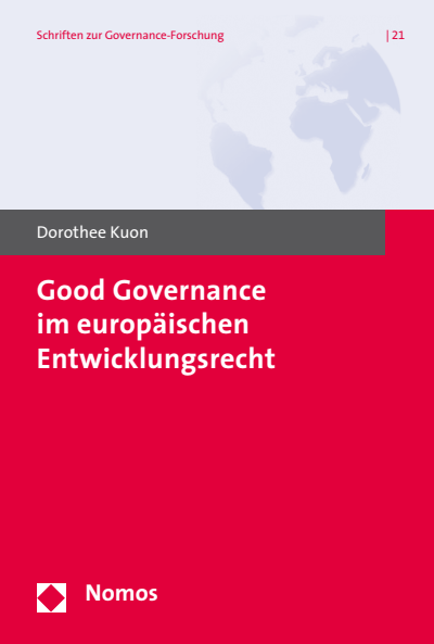 Cover of book: Good Governance im europäischen Entwicklungsrecht