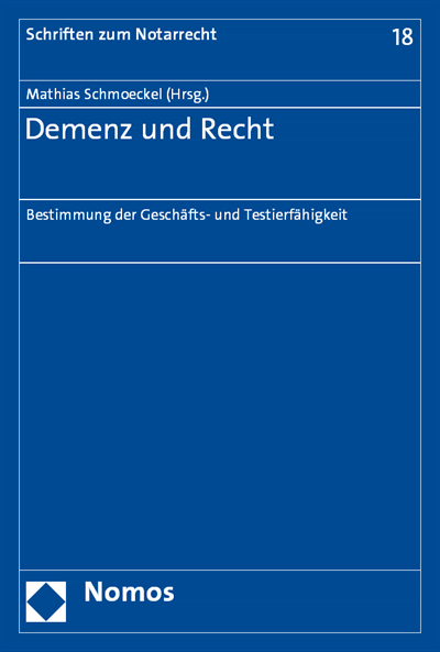 Cover des Buchs: Demenz und Recht