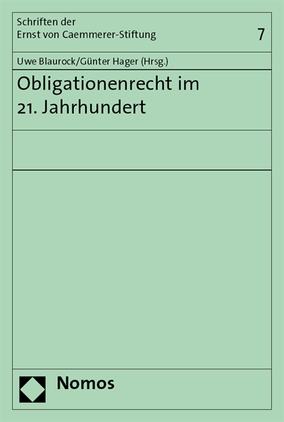 Cover des Buchs: Obligationenrecht im 21. Jahrhundert