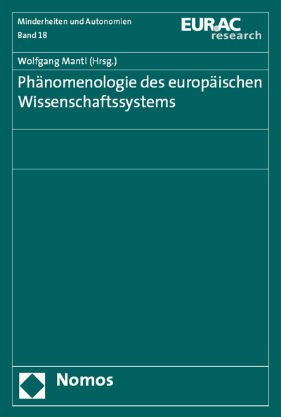 Cover des Buchs: Phänomenologie des europäischen Wissenschaftssystems