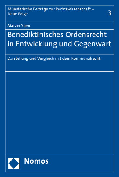 Cover of book: Benediktinisches Ordensrecht in Entwicklung und Gegenwart