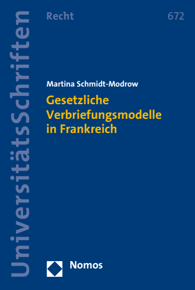 Cover des Buchs: Gesetzliche Verbriefungsmodelle in Frankreich