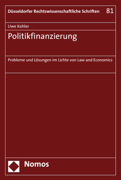 Cover des Buchs: Politikfinanzierung