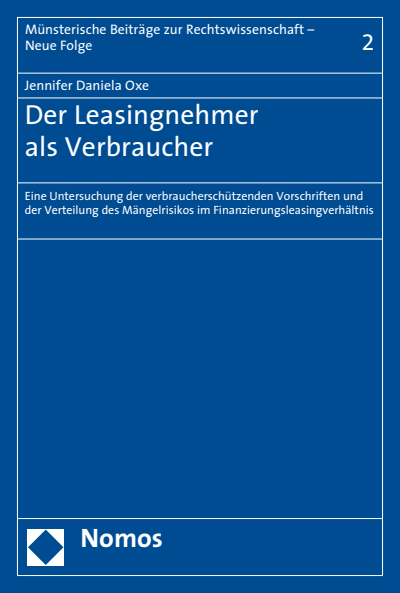 Cover of book: Der Leasingnehmer als Verbraucher