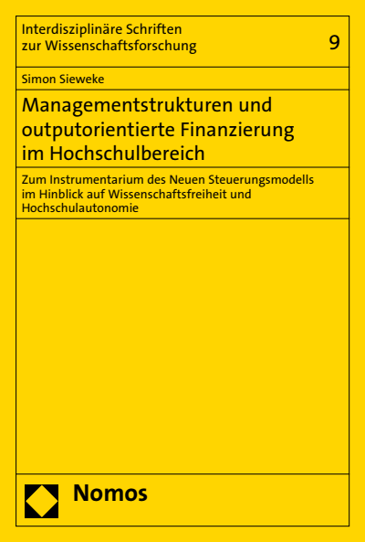 Cover des Buchs: Managementstrukturen und outputorientierte Finanzierung im Hochschulbereich