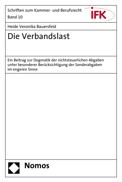 Cover of book: Die Verbandslast