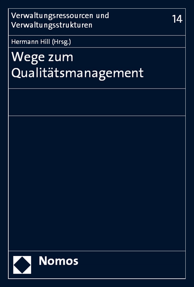 Cover of book: Wege zum Qualitätsmanagement