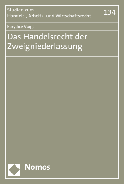 Cover of book: Das Handelsrecht der Zweigniederlassung