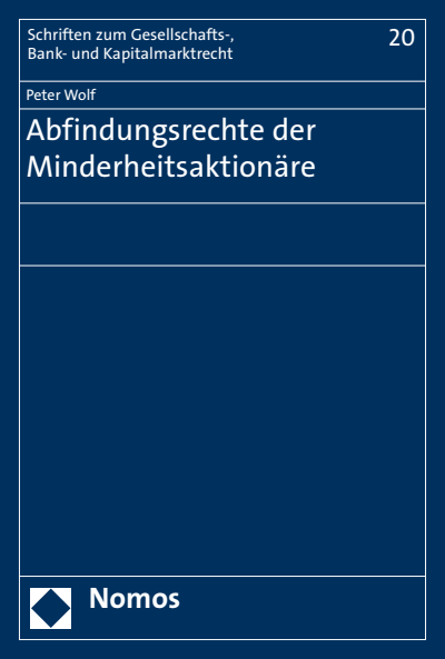 Cover of book: Abfindungsrechte der Minderheitsaktionäre