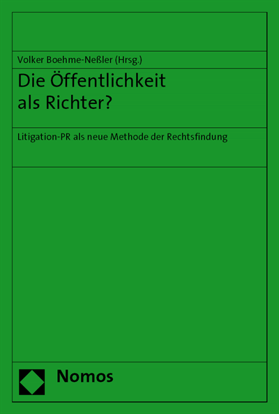 Cover des Buchs: Die Öffentlichkeit als Richter?