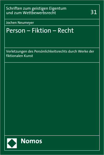 Cover of book: Person - Fiktion - Recht