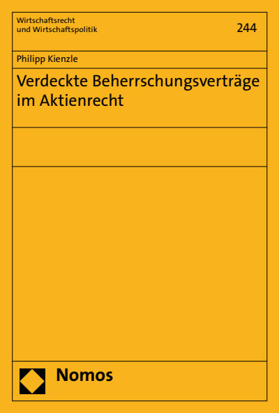 Cover of book: Verdeckte Beherrschungsverträge im Aktienrecht