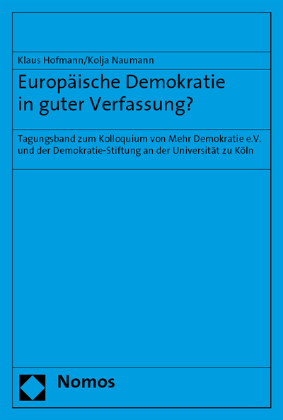 Cover of book: Europäische Demokratie in guter Verfassung?