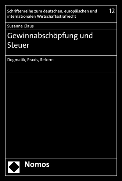 Cover of book: Gewinnabschöpfung und Steuer
