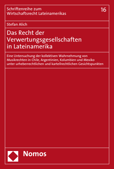 Cover of book: Das Recht der Verwertungsgesellschaften in Lateinamerika
