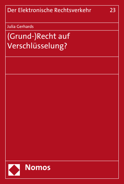 Cover of book: (Grund-)Recht auf Verschlüsselung?