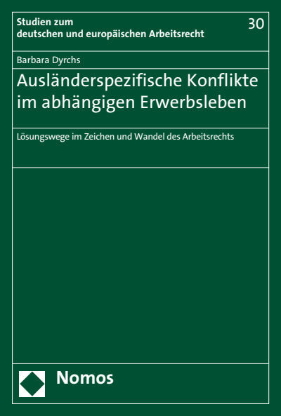 Cover des Buchs: Ausländerspezifische Konflikte im abhängigen Erwerbsleben
