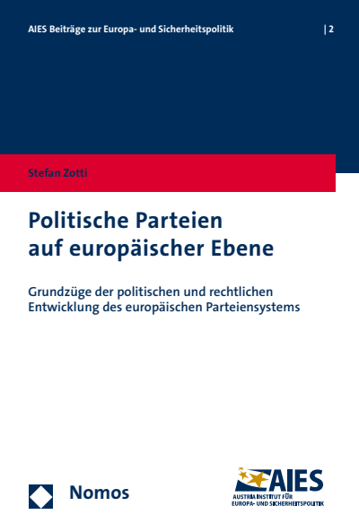 Cover of book: Politische Parteien auf europäischer Ebene