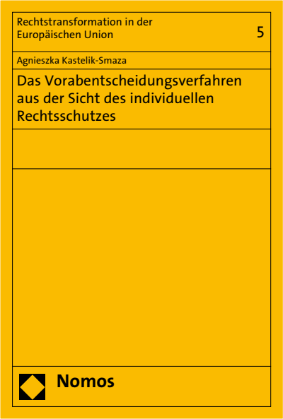 Cover des Buchs: Das Vorabentscheidungsverfahren aus der Sicht des individuellen Rechtsschutzes