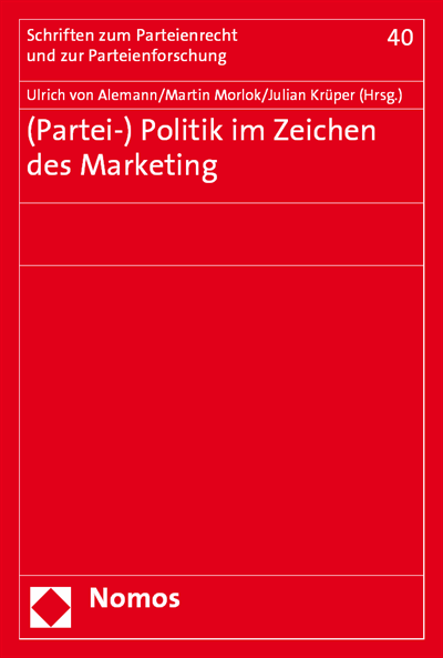 Cover des Buchs: (Partei-) Politik im Zeichen des Marketing