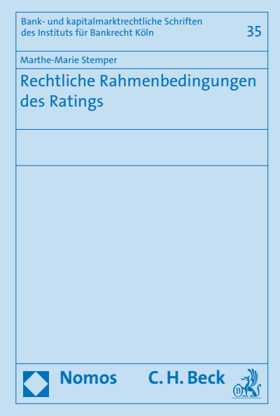 Cover of book: Rechtliche Rahmenbedingungen des Ratings