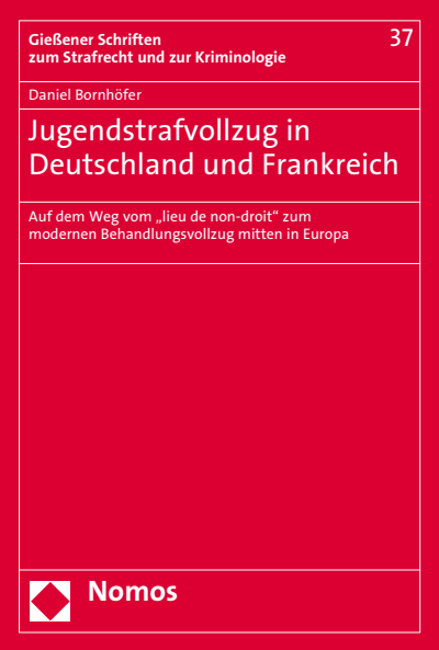 Cover of book: Jugendstrafvollzug in Deutschland und Frankreich