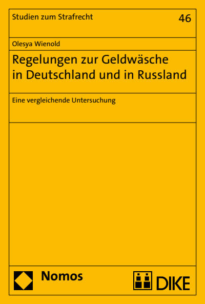 Cover des Buchs: Regelungen zur Geldwäsche in Deutschland und in Russland