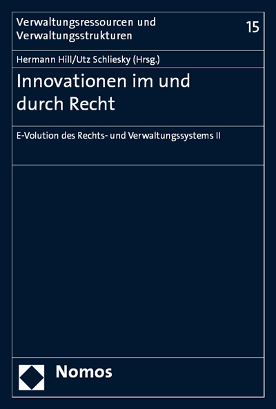 Cover of book: Innovationen im und durch Recht