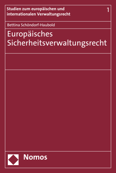 Cover of book: Europäisches Sicherheitsverwaltungsrecht
