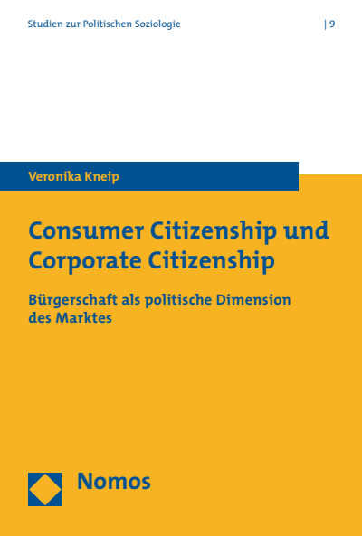Cover of book: Consumer Citizenship und Corporate Citizenship