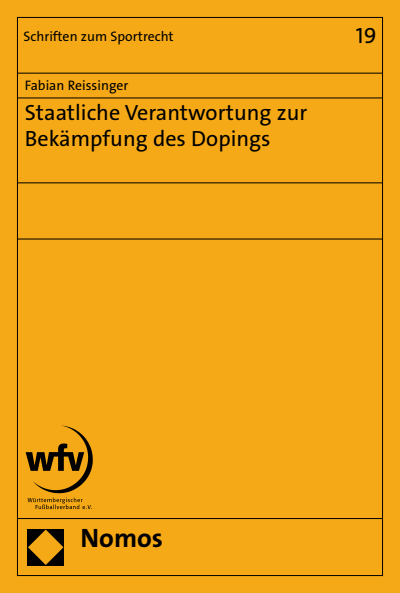Cover of book: Staatliche Verantwortung zur Bekämpfung des Dopings