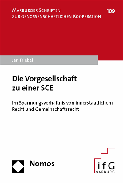 Cover of book: Die Vorgesellschaft zu einer SCE