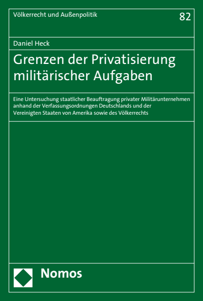 Cover of book: Grenzen der Privatisierung militärischer Aufgaben