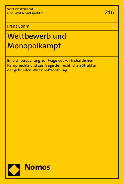 Cover of book: Wettbewerb und Monopolkampf