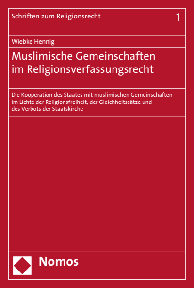 Cover of book: Muslimische Gemeinschaften im Religionsverfassungsrecht