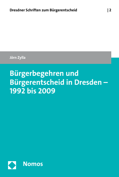 Cover of book: Bürgerbegehren und Bürgerentscheid in Dresden - 1992 bis 2009