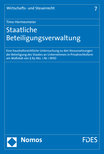 Cover des Buchs: Staatliche Beteiligungsverwaltung