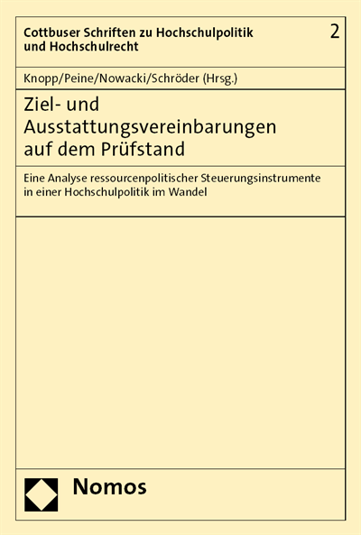 Cover of book: Ziel- und Ausstattungsvereinbarungen auf dem Prüfstand