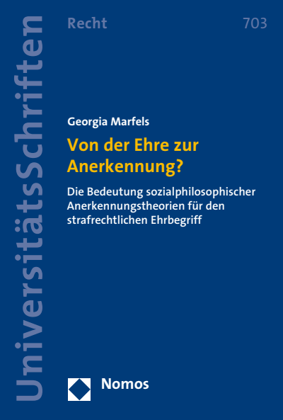Cover des Buchs: Von der Ehre zur Anerkennung?