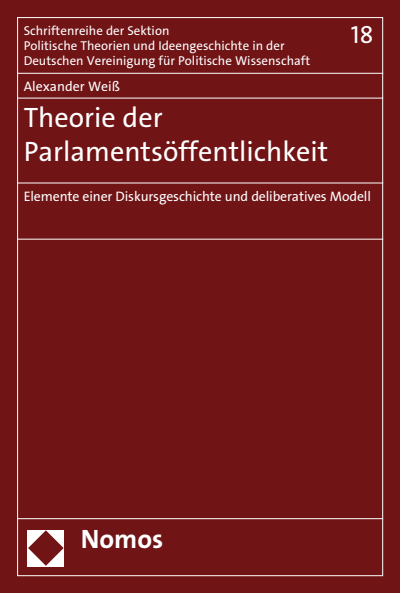 Cover of book: Theorie der Parlamentsöffentlichkeit