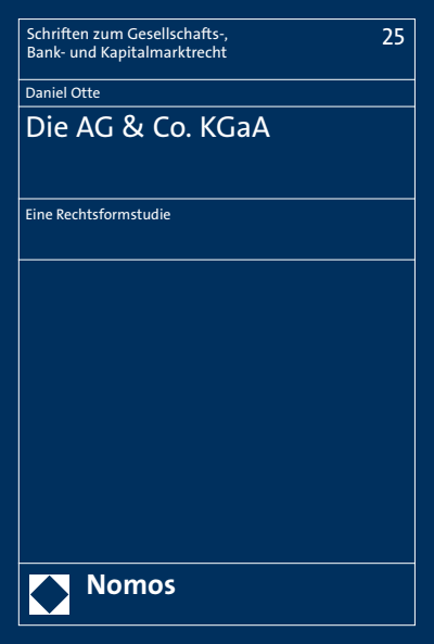 Cover des Buchs: Die AG & Co. KGaA