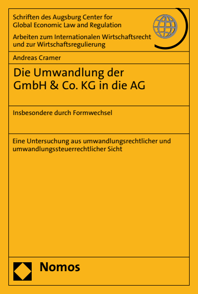 Cover of book: Die Umwandlung der GmbH & Co. KG in die AG
