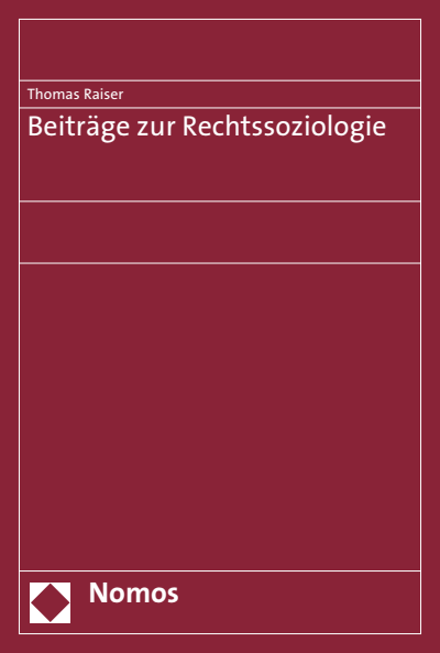 Cover of book: Beiträge zur Rechtssoziologie
