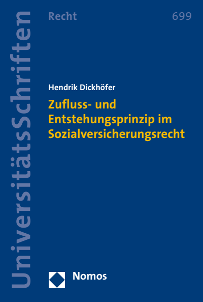 Cover des Buchs: Zufluss- und Entstehungsprinzip im Sozialversicherungsrecht