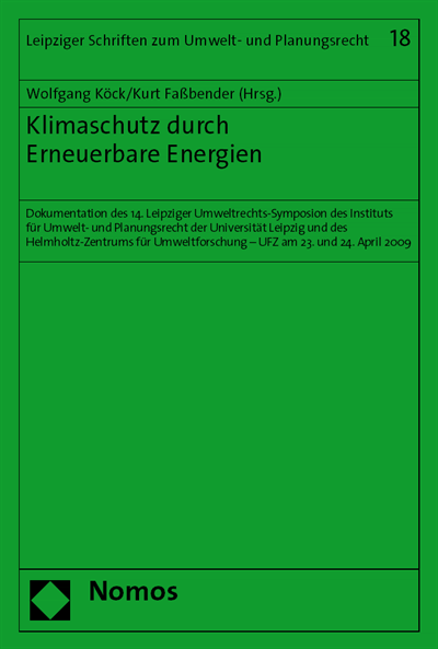 Cover of book: Klimaschutz durch Erneuerbare Energien