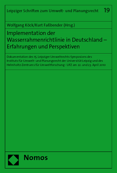 Cover of book: Implementation der Wasserrahmenrichtlinie in Deutschland - Erfahrungen und Perspektiven
