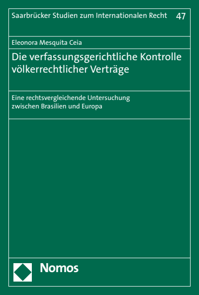 Cover des Buchs: Die verfassungsgerichtliche Kontrolle völkerrechtlicher Verträge
